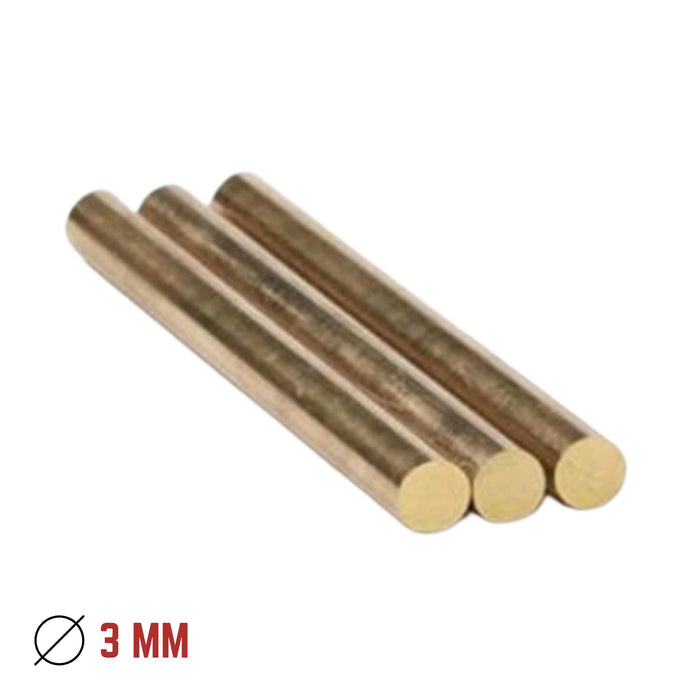 Pinning Messing Staven - 3x - 3mm x 50mm