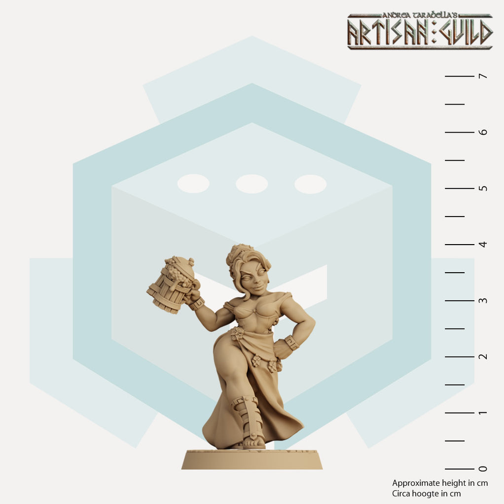 Fraia, Dwarven Beauty (Pinup) - 3D Printed Miniature — Empire of Minis