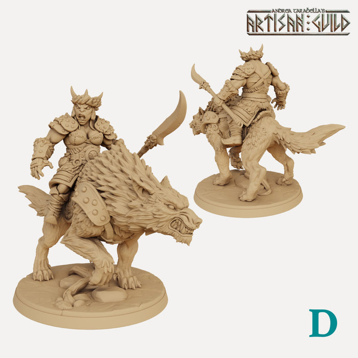 Wolf Rider Miniatures Orr'Ug Wolf Riders (Helmet) - 3D Printed Miniatures — Empire of Minis