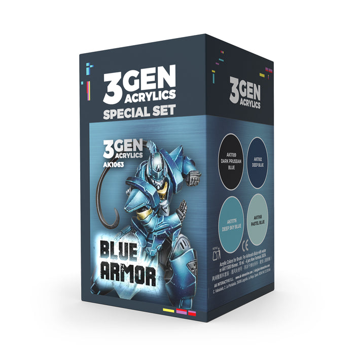 Blue Armor - Wargame Color Set - 4x