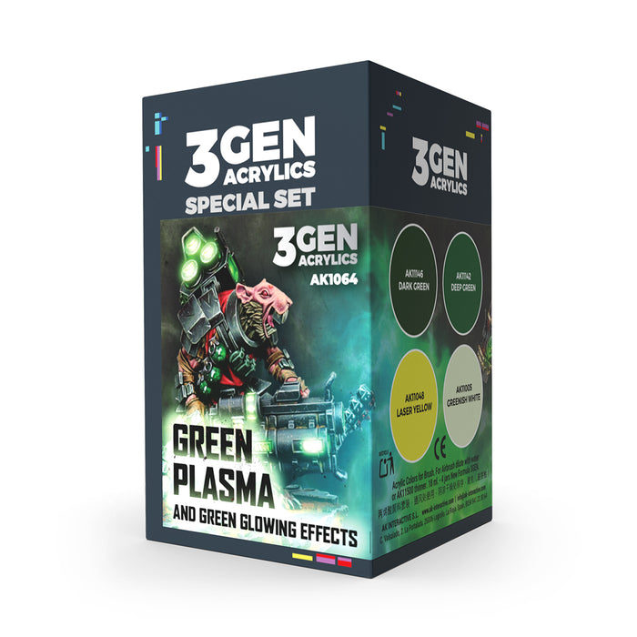 Green Plasma and Glowing Effects - Wargame Color Set - 4x