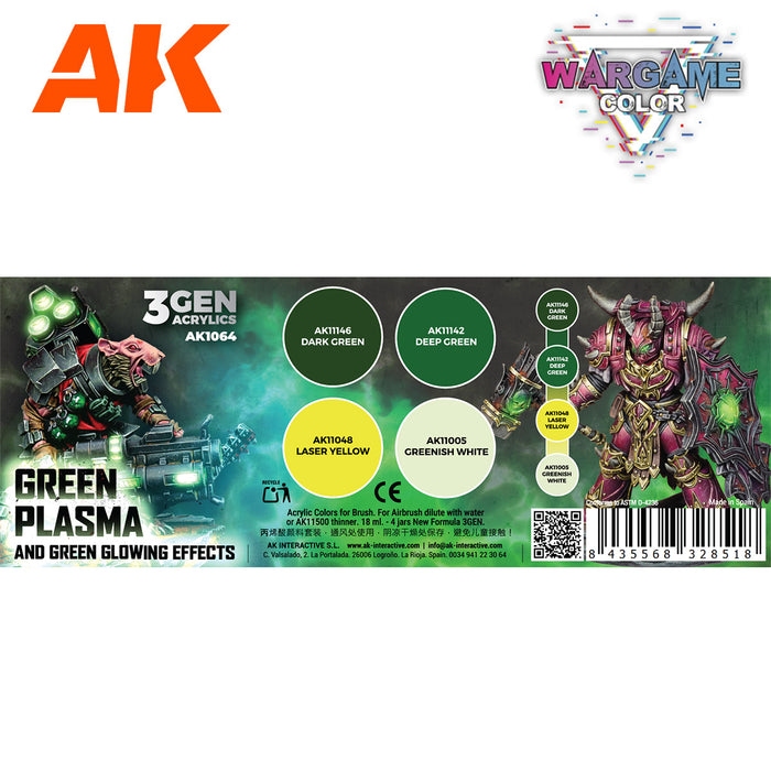 Green Plasma and Glowing Effects - Wargame Color Set - 4x