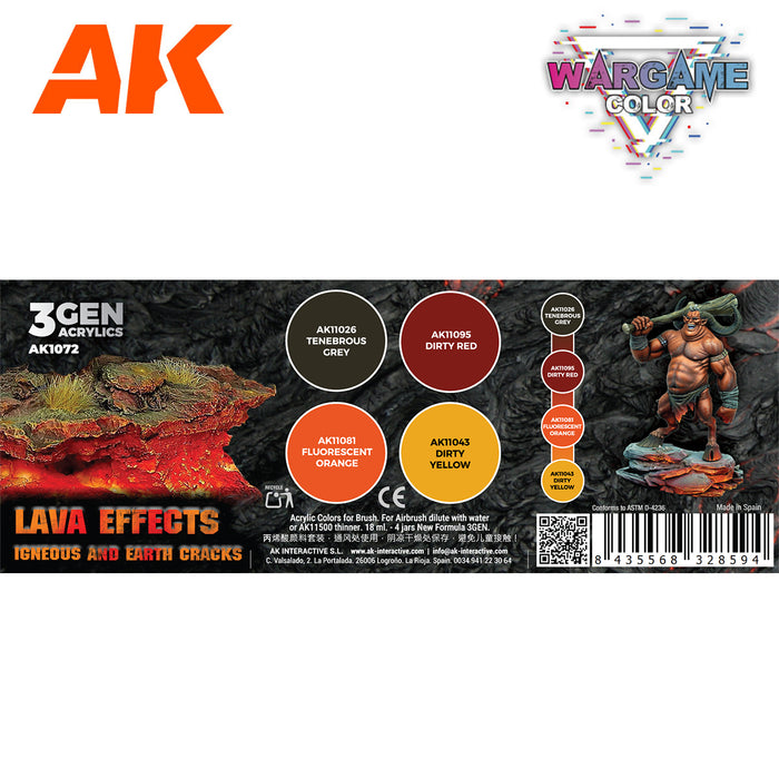 Lava Effects - Wargame Color Set - 4x