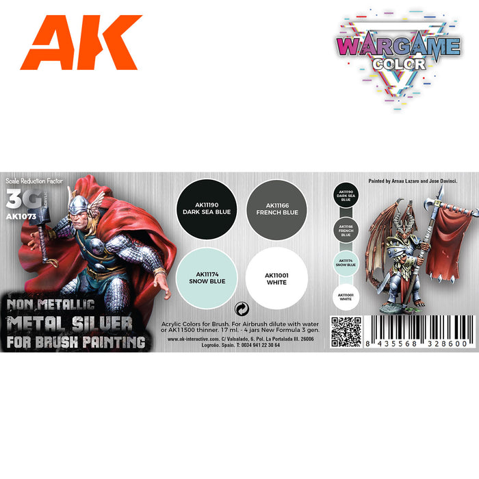 Non Metallic Metal Silver - Wargame Color Set - 4x