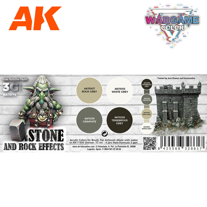 Stone and Rock Effects - Wargame Color Set - 4x