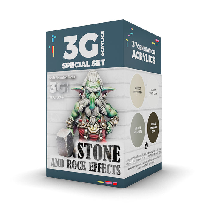 Stone and Rock Effects - Wargame Color Set - 4x
