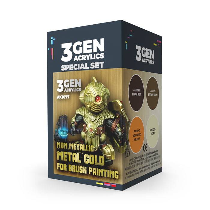 Non Metallic Metal Gold - Wargame Color Set - 4x