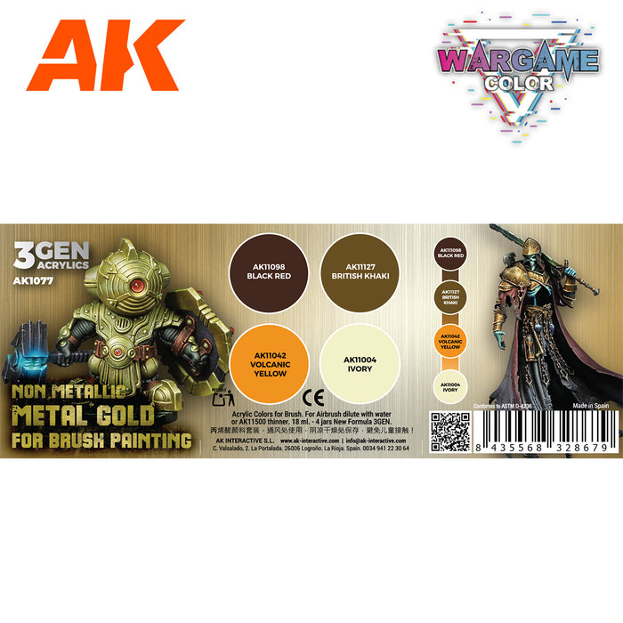 Non Metallic Metal Gold - Wargame Color Set - 4x