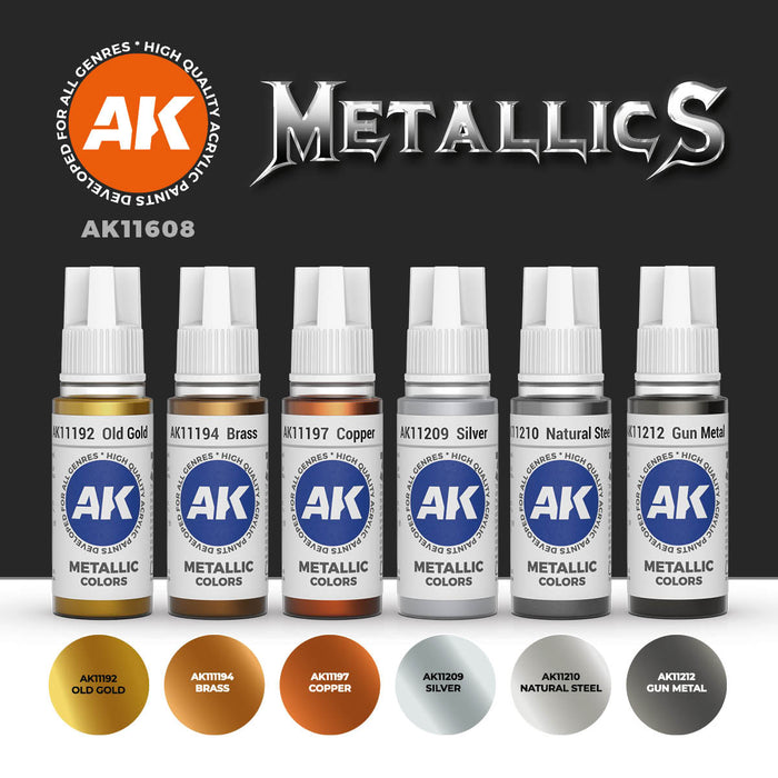 Metallics Colors Set - 6x