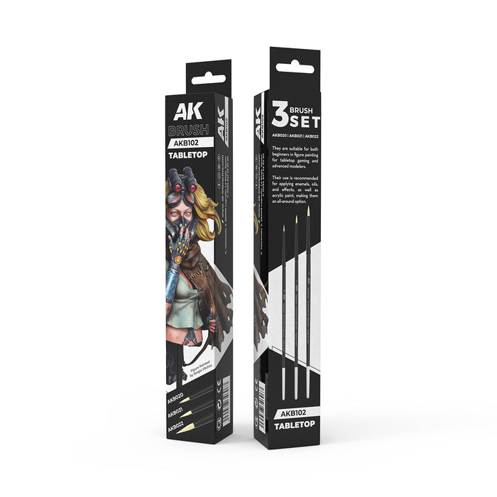 Tabletop Synthetic Brushes Set