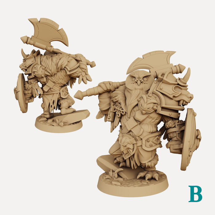 Rookan the Owlin Barbarian - Miniature — Empire of Minis
