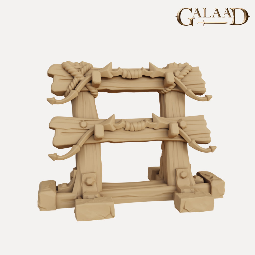 Weapon Rack (Bows) - 3D Printed Miniature — Empire of Minis