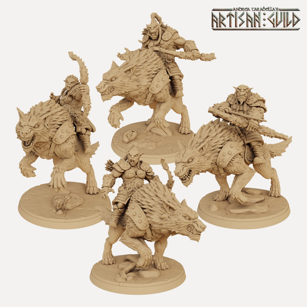 Miniatures Riders Orr'Ug Wolf Riders - 3D Printed Miniatures — Empire of Minis