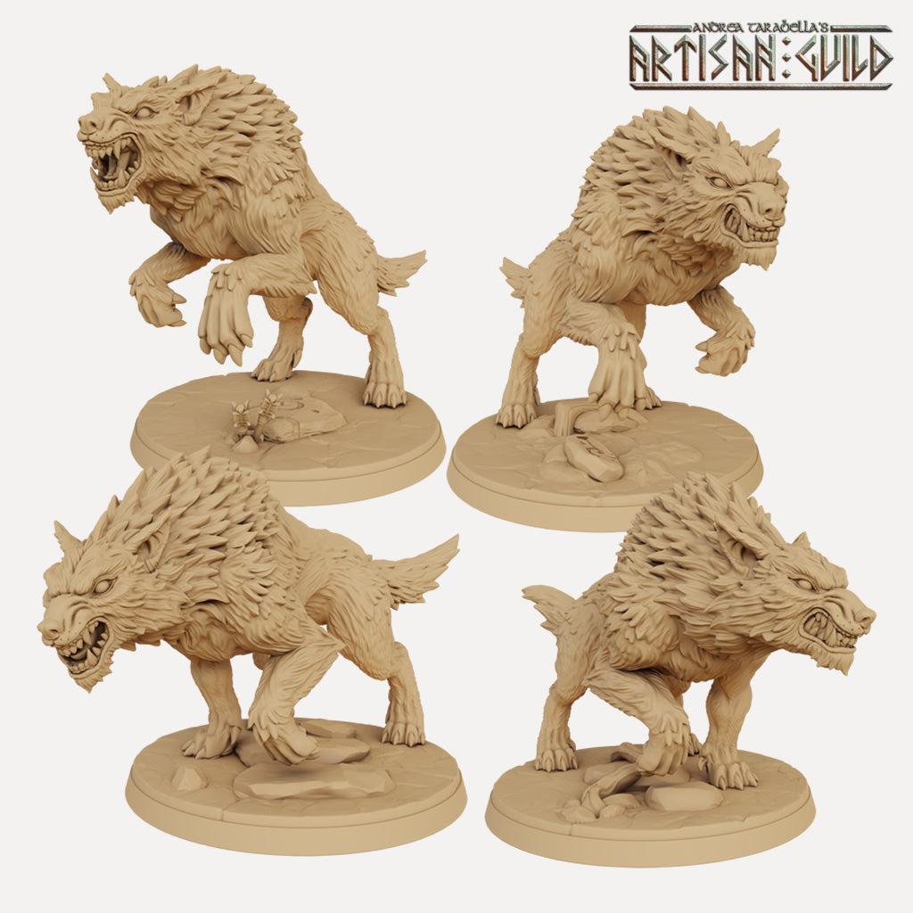 Wolves Miniatures Giant Wolves - 3D Printed Miniatures — Empire of Minis