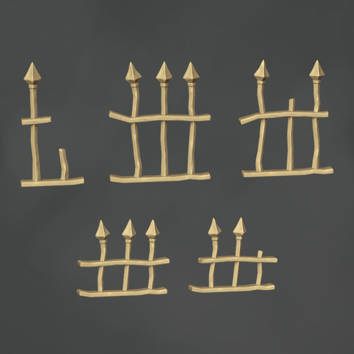 Beschädigter Eisenzaun - 5x