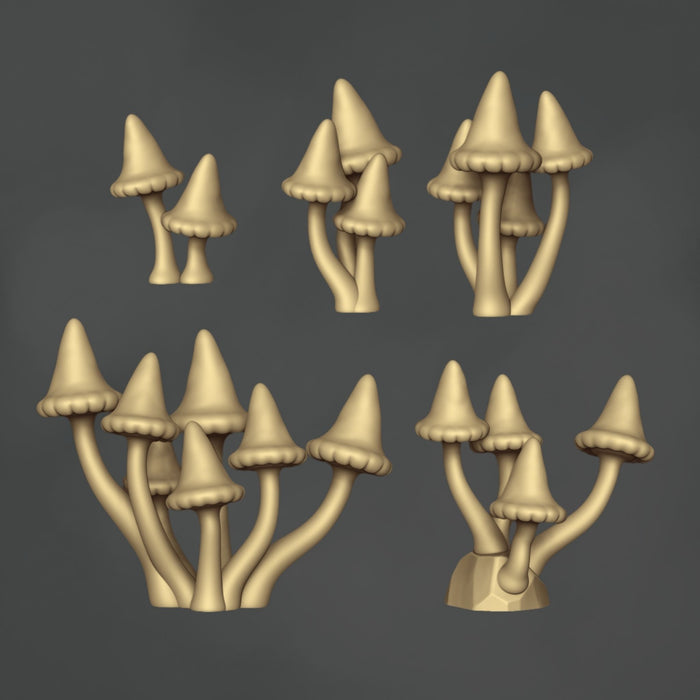 Pointy Mushrooms - 10x