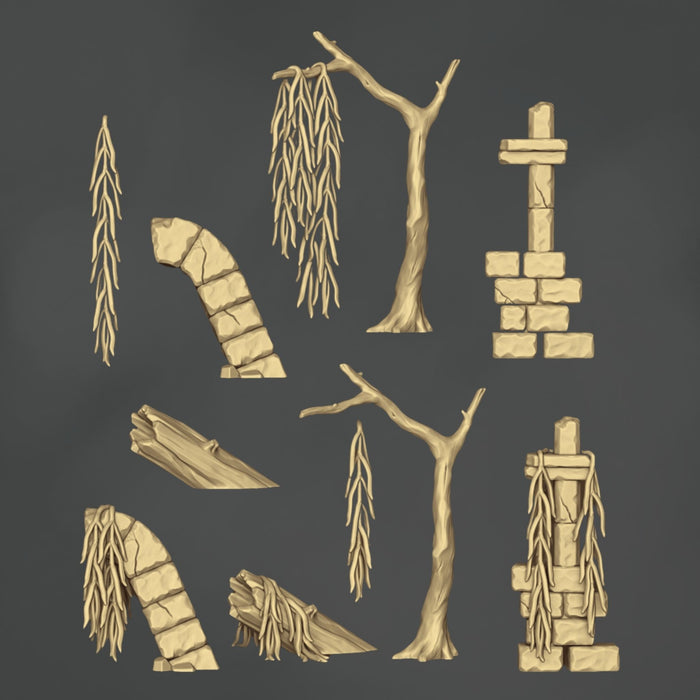 Overgrown Ruins - 14x