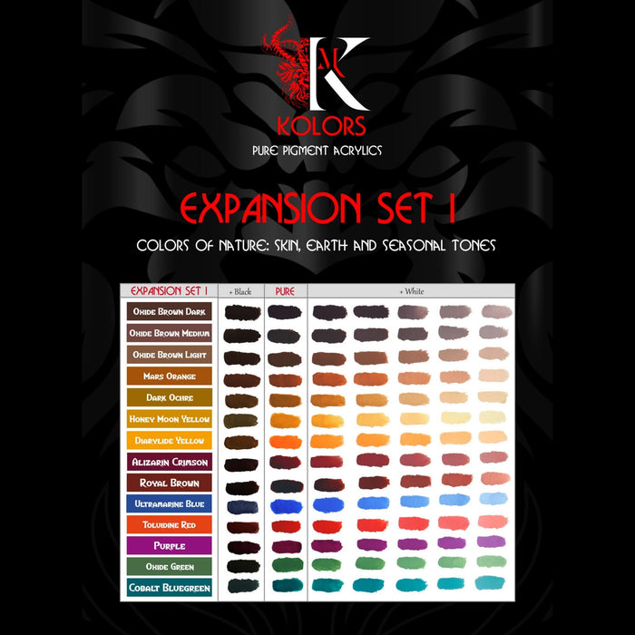 Colors of Nature Set - Pure Pigment Acrylics