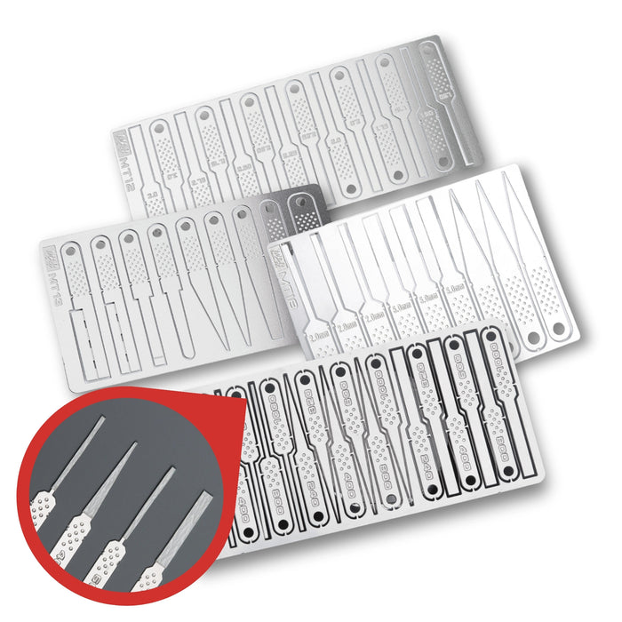 Fotogeätzte Schleifwerkzeuge