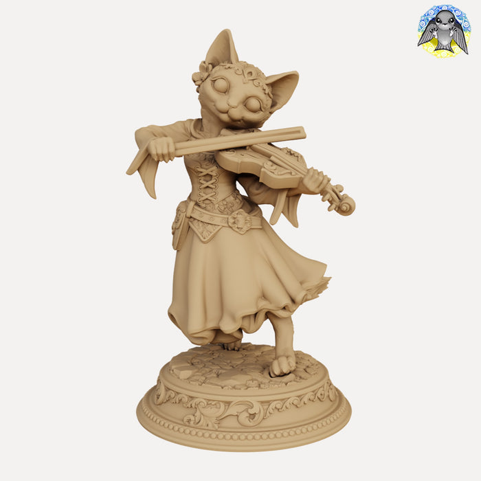 Esmeralda the Cat Violinist Miniature