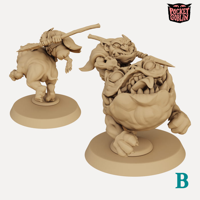Goblin Fastieth Rider Mini Goblin Doglin Riders - 3D Printed Miniatures — Empire of Minis