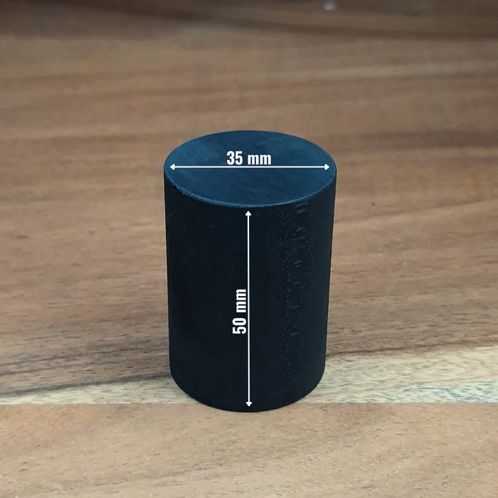 Cilindrische Vlakke Sokkel - 35x50mm - Zwart