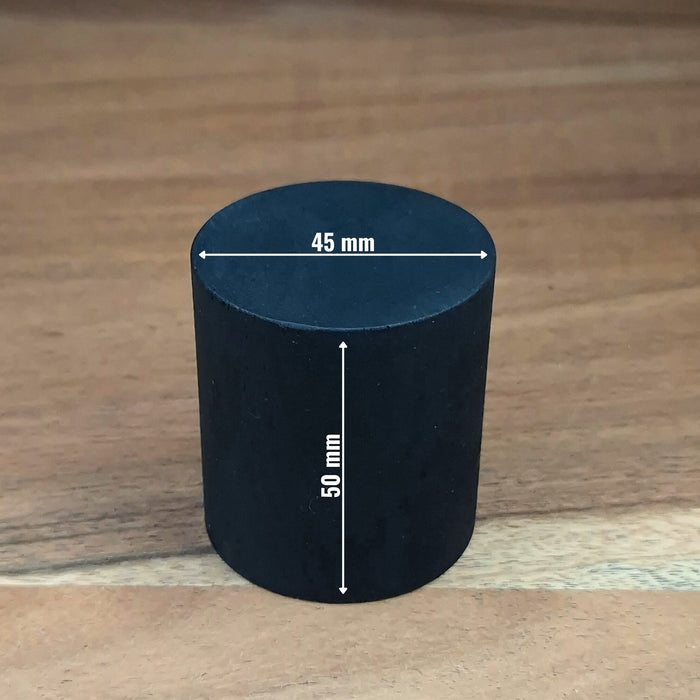 Cilindrische Vlakke Sokkel - 45x50mm - Zwart