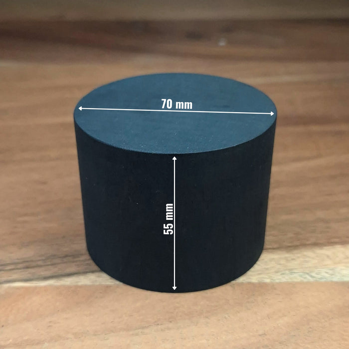 Cylindrical Flat Plinth - 70x55mm - Black