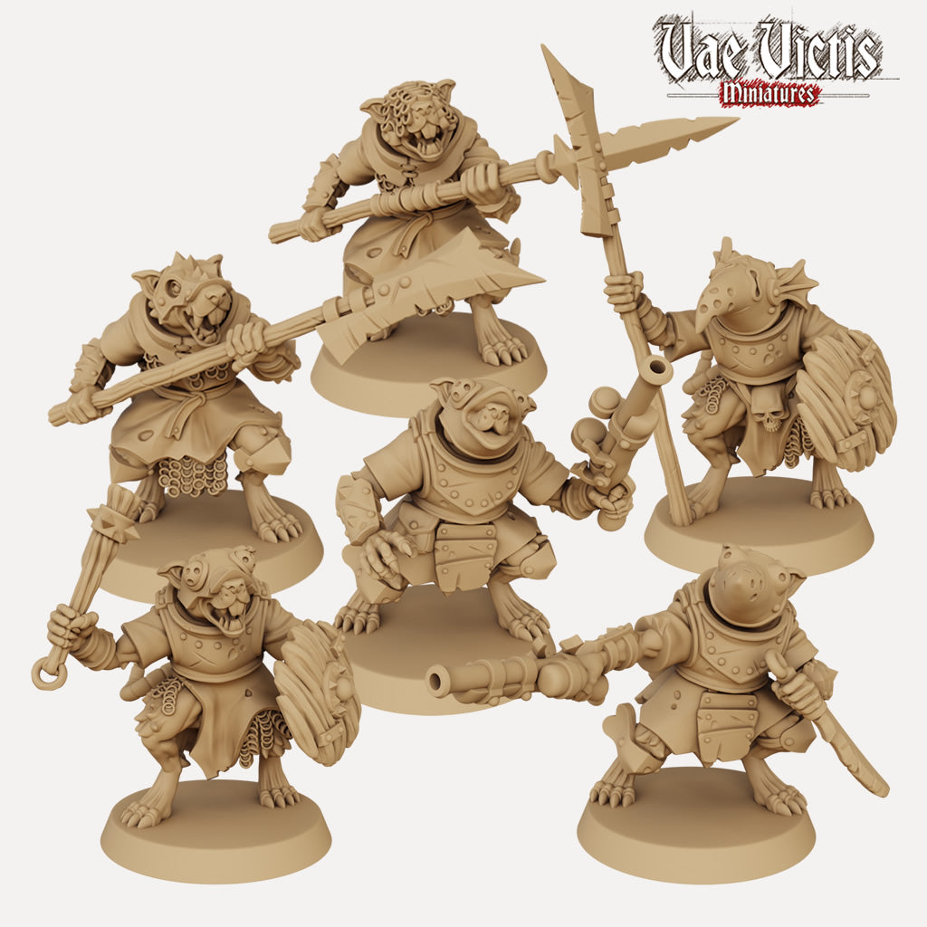 Armored Ratkin Warband - 3D Printed Miniatures — Empire of Minis
