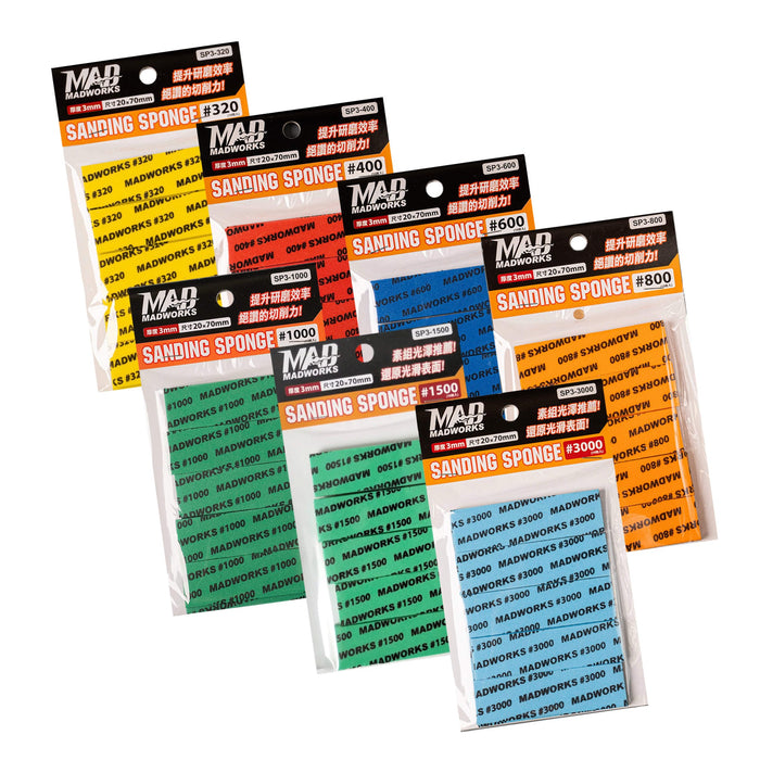 Schleifschwamm-Set – 3 mm – 10 Stück