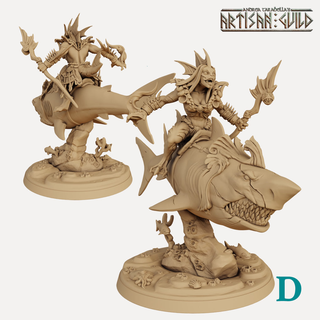 Tidal Shark Riders - 3D Printed Miniatures — Empire of Minis