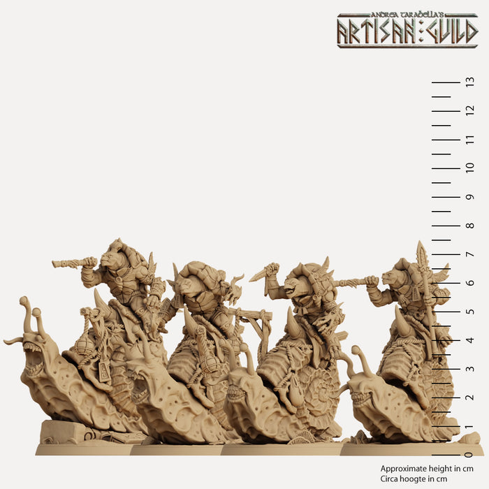 Turtlekin Turtlekin Snail Riders - 3D Printed Miniatures — Empire of Minis