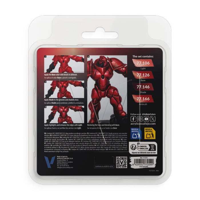 Ruby Red Paint Set - True Metallic Metal