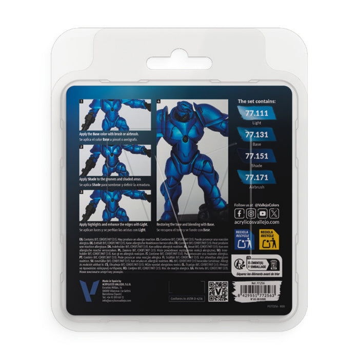 Sapphire Blue Paint Set - True Metallic Metal