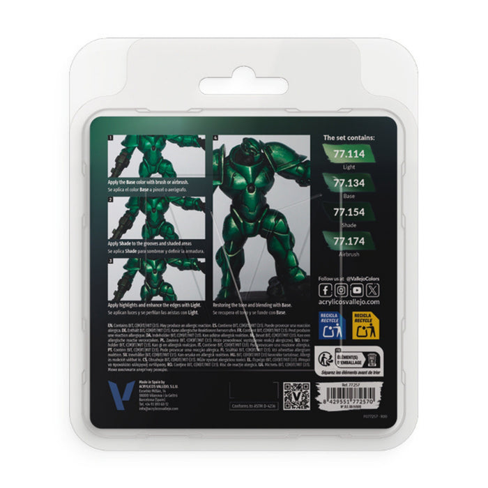 Dusken Green Paint Set - True Metallic Metal