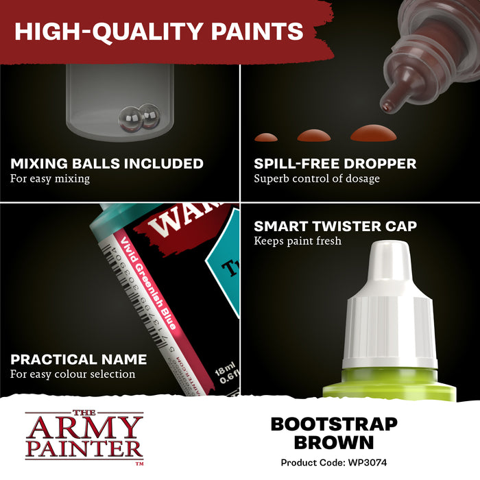 The Army Painter Warpaints Fanatic: Bootstrap Brown - WP3074 — Empire ...
