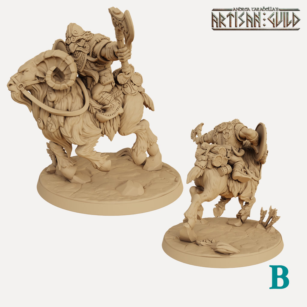Masked Dwarven Ram Riders - 3D Printed Miniatures — Empire of Minis