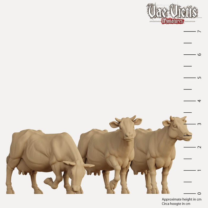Cow Mini Models Cows - 3D Printed Miniatures — Empire of Minis