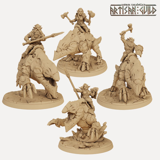 Gnome Raptor Rider Gnome Miniatures - Empire of Minis
