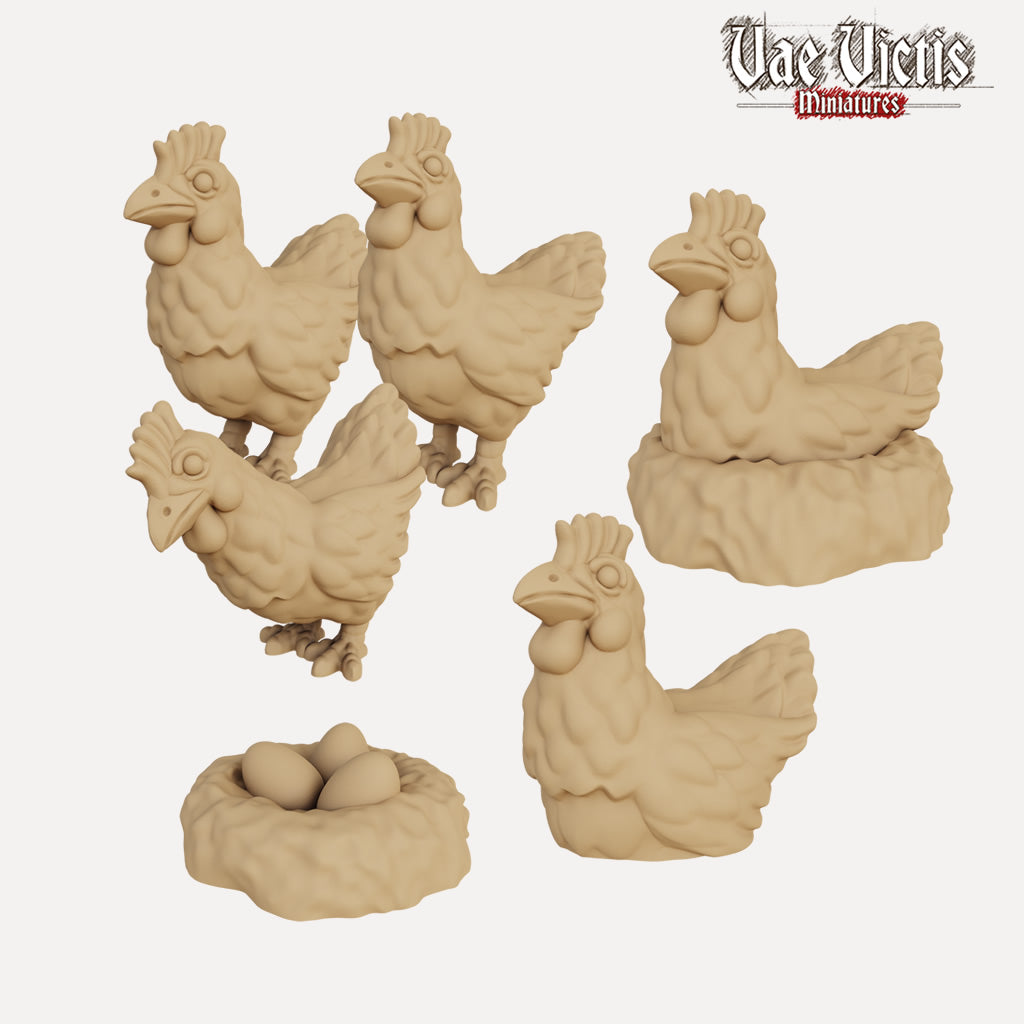 Chickens - 3D Printed Miniatures — Empire of Minis