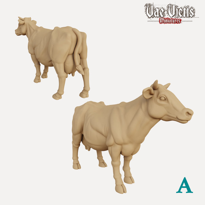 Cow Mini Models Cows - 3D Printed Miniatures — Empire of Minis