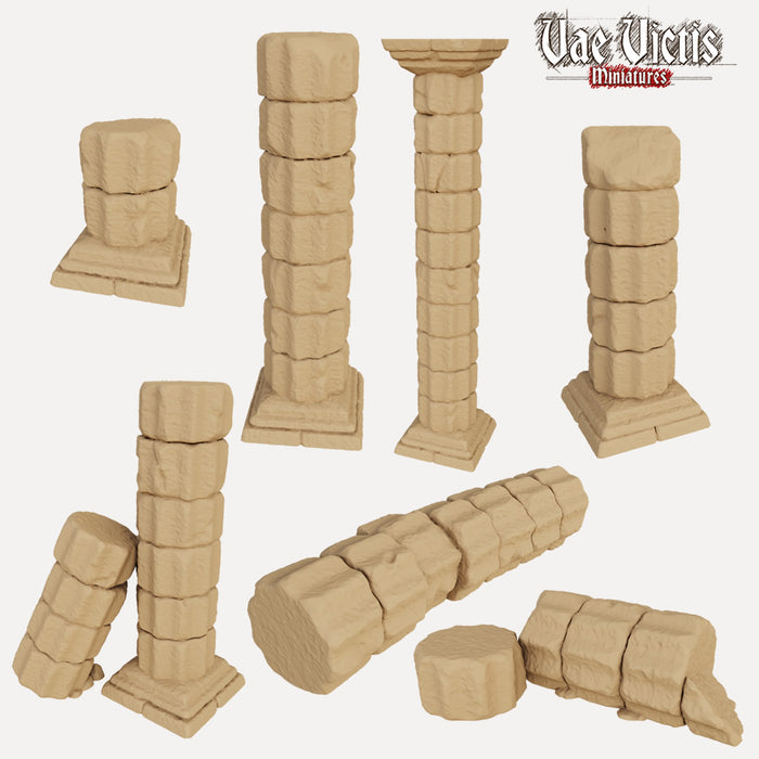 Miniature Column Stone Columns - 3D Printed Miniatures — Empire of Minis